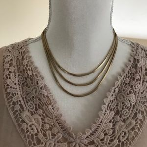 Forstner Triple Strand Necklace 12k GF
